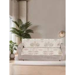 BREVARD Off White Embroidered Other Sofa Cover-picture-10