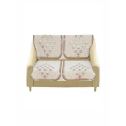 BREVARD Off White Embroidered Other Sofa Cover image 3