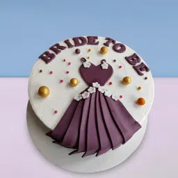 Bride To Be Floral Dress Fondant Cake-picture-34