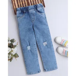Bright Stars KIDSWEAR Woven Mild Washed Distressed Jeans - Blue-picture-26