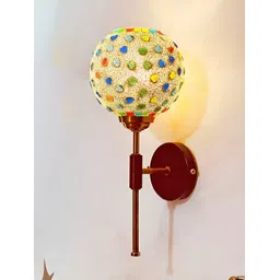 BrightLyt GoldToned and White Metal Contemporary Spherical Wall Lamp-picture-16