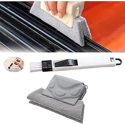 BRIGHTZONE Combo of Window Groove Frame Cleaning Brush and Dust Cleaning Brush for Window Slot Keyboard with Mini Dustpan Door Track Cleaning Brushes Dust Cleaner Tool for All Corners Edges and Gaps-picture-20