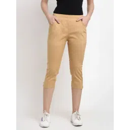 BRINNS Beige Mid Rise Cropped Capris-picture-41