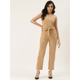 BRINNS Beige One-Shoulder Basic Jumpsuit-picture-40