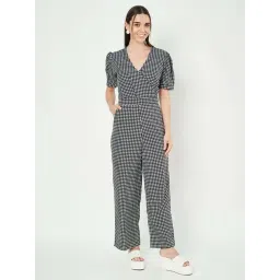 Brinns Black & White Regular Fit Printed Jumpsuit-picture-26