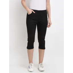 BRINNS Black Mid Rise Cropped Capris-picture-17