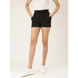 BRINNS Black Printed Mid Rise Shorts-image-48
