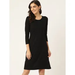 BRINNS Black Solid Shift Dress-picture-13
