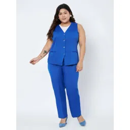 Brinns Blue Regular Fit Plus Size Formal Suit-picture-44