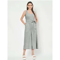 Brinns Grey Melange Cotton Regular Fit Jumpsuit-picture-32