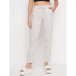 BRINNS Light Grey Straight Fit Mid Rise Trousers-picture-31