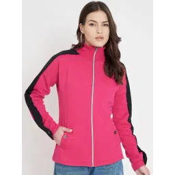 BRINNS Magenta & Black Color-Block Jacket-picture-14