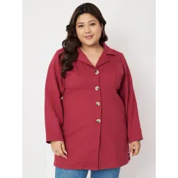 BRINNS Maroon Solid Overcoat-picture-30