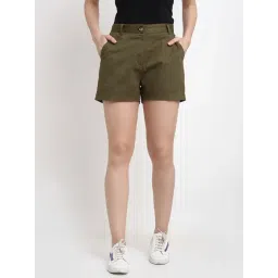 BRINNS Olive Regular Fit Mid Rise Shorts-picture-36