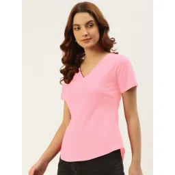 BRINNS Pink Cotton Solid T-Shirt image 3