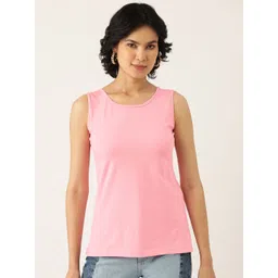 BRINNS Pink Cotton Tank Top-picture-39