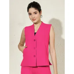 Brinns Pink Regular Fit Waistcoat-picture-27