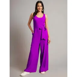 Brinns Purple Cotton Regular Fit Jumpsuit-picture-29