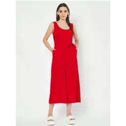 Brinns Red Cotton Regular Fit Jumpsuit-picture-37