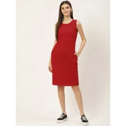 BRINNS Red Midi A Line Dress-picture-24