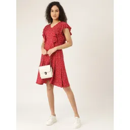 BRINNS Red Printed Midi Dress image 4