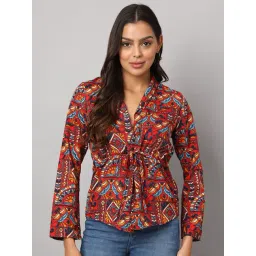 BRINNS Red Printed Top-picture-15