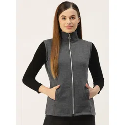 BRINNS Women Charcoal Grey Solid Jacket-picture-17