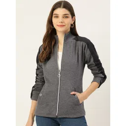 BRINNS Women Charcoal Grey Solid Sweatshirt-picture-13
