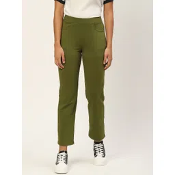 BRINNS Women Olive Green Smart Trousers-picture-15