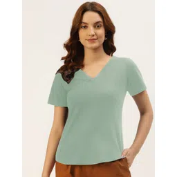 BRINNS Women V-Neck Pockets T-shirt-picture-12