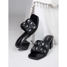 BRISKERS Women Embellished Block Sandals-picture-13