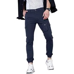 british club 98% Cotton, 2% Elastane Slim Fit Cargo Jogger Pants | Flat-Front Design | Adjustable Waistband | Multiple Pockets | Lightweight Fabric | Modern Style | Comfortable | Durable Black-picture-14