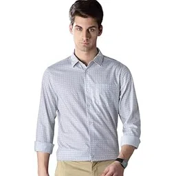 british club Men Geometric Print Slim Fit Shirt | Stylish Casual Shirt with Unique Patterns | Lightweight Shirt for Office and Outings | Tailored Slim Shirt for Work |-picture-30