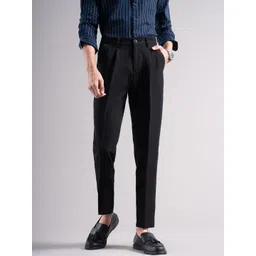 British Club Men Smart Low-Rise Pleated Trousers-picture-17