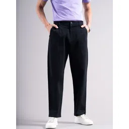 British Club Men Smart Slim Fit Low-Rise Pleated Trousers-picture-26