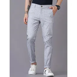 British Club Men Smart Slim Fit Low Rise Trousers-picture-18