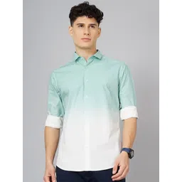British Club Smart Slim Fit Ombre-Dyed Pure Cotton Casual Shirt-picture-17