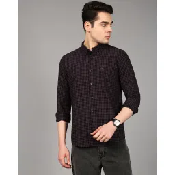 british club Men Gingham Checked Slim Fit Shirt image 5