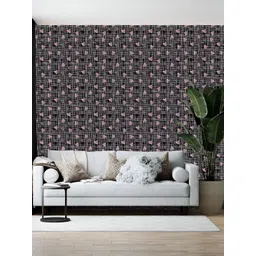 British Terminal Black and Pink Printed Self-Adhesive Wallpaper Sticker-picture-40