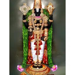 British Terminal Black & White God Tirupati Balaji Religious Wall Painting-picture-31