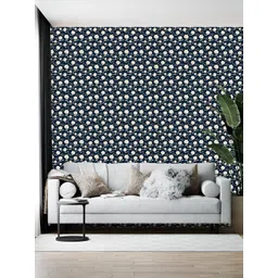 British Terminal Blue & White Floral Printed Self-Adhesive Wallpaper-picture-20