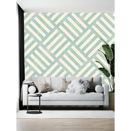 British Terminal Cream & Blue Abstract Printed Self-Adhesive Wallpaper-picture-21