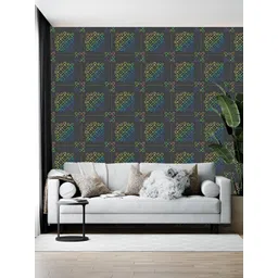 British Terminal Grey & Blue Abstract Printed Self-Adhesive Wallpaper-picture-15