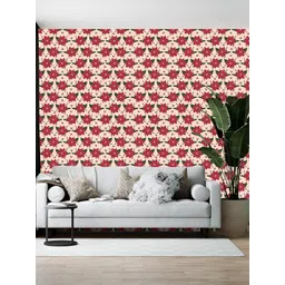 British Terminal Pink & Green Floral Printed Self Adhesive Wallpaper-picture-23