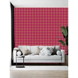 British Terminal Pink & Yellow Printed Self-Adhesive Wallpaper-picture-41