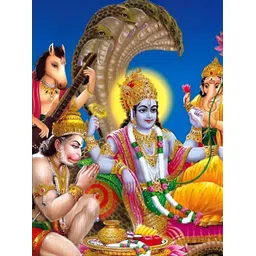 British Terminal Red & Blue Religious Wall Painting-picture-39