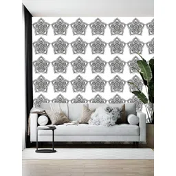 British Terminal White & Black Abstract Printed Self Adhesive Wallpaper-picture-22