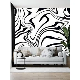British Terminal White & Black Abstract Printed Wallpaper Sticker-picture-10