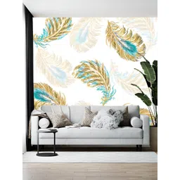 British Terminal White & Brown Abstract Printed Wallpaper-picture-10