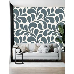 British Terminal White & Grey Ethnic Motifs Printed Self Adhesive Wallpaper-picture-30